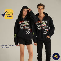 Mc Jeans เสื้อกันหนาว ฮู้ดดี้ Unisex สีดำ MJHP174 Graffiti Collection