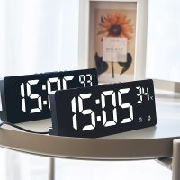 【YF】▨❍⊕  Digital Alarm Temperature Snooze Desktop Table Night Mode 12/24H Desk