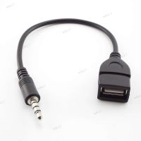 3.5mm jack male to USb Female jack 3.5 male Converter Headphone Earphone Audio Cable Adapter Connector Cord for mp3 4 phone pc 17TH