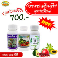 นุชฟอร์ไลฟ์ชุด 3 ขวดเล็ก(1+8+เน็ก-2) ขนาด 100cc  /ปุ๋ยน้ำ อาหารเสริมพืช / สินค้าเกษตรปลอดภัย ฮอร์โมนพืช