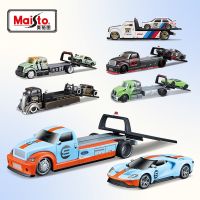 Maisto 1:64 Flatbed/ 1988 BMW E30 M3 1965 FORD MUSTANG Elite ขนส่งตาย-Casting โมเดลรถยนต์ของขวัญของสะสม