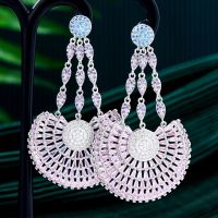 GODKI 64mm New Trendy African Geometry Earrings For Women Wedding Party Indian Dubai Bridal Jewelry boucle doreille femme Gift