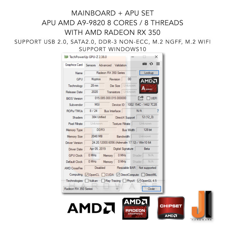 ชุดสุดคุ้ม-mainboard-apu-amd-a9-9820-8-cores-8-threads-with-amd-radeon-rx-350-สินค้าใหม่สภาพดีมีการรับประกัน