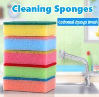 ∈☄✇ Household Cleaning Sponges Dishwashing Sponge Scrubber Sponges Household Universal Sponge Brush Kitchen Bathroom Cleaning Tools