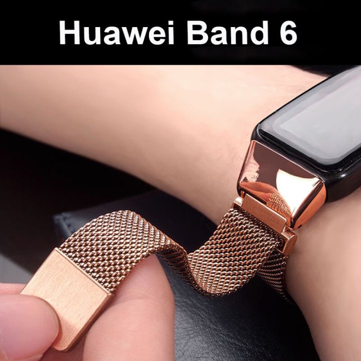 สายนาฬิกาโลหะสำหรับสาย-huawei-6-7สายพร้อมตัวป้องกันเคสหน้าจอ-tpu-ฟิล์มบางสายรัดข้อมือ-honor-6ลูปแม่เหล็กแบบ-milanese-carterfa