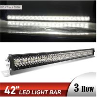 1pc 42inch 12D High-power 3 แถว LED light bar off-road 12V 390W รวม beam 4x4 work light bar, เหมาะสำหรับรถบรรทุก ATV SUV เรือ