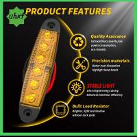 UHXF กันน้ำกันน้ำได้ ไฟเตือนรถบรรทุก DC 12V สากลสากลสากล ไฟสัญญาณเลี้ยว อะไหล่สำหรับเปลี่ยน ทนทานต่อการใช้งาน ไฟเคลียร์สต๊อก