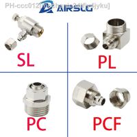 Pneumatic connector nickel-plated copper external thread BSP 1/8” 1/4” 3/8” 1/2” 3/4 trachea quick connector 6 8 10 12 mm