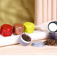 7 Colors Mini Round Tin Tinplate Tea Cans For Travel Portable Refillable Bottles With Tea Tin Box Tin Can Metal Box Candle Jars