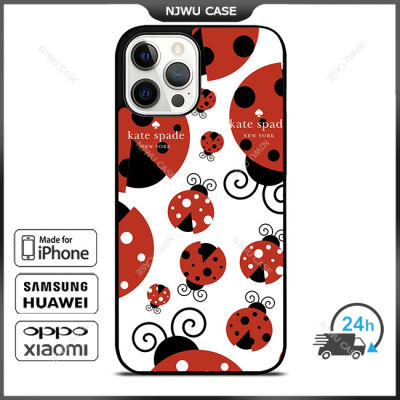 KateSpade 0122 Ladybug Phone Case for iPhone 14 Pro Max / iPhone 13 Pro Max / iPhone 12 Pro Max / XS Max / Samsung Galaxy Note 10 Plus / S22 Ultra / S21 Plus Anti-fall Protective Case Cover