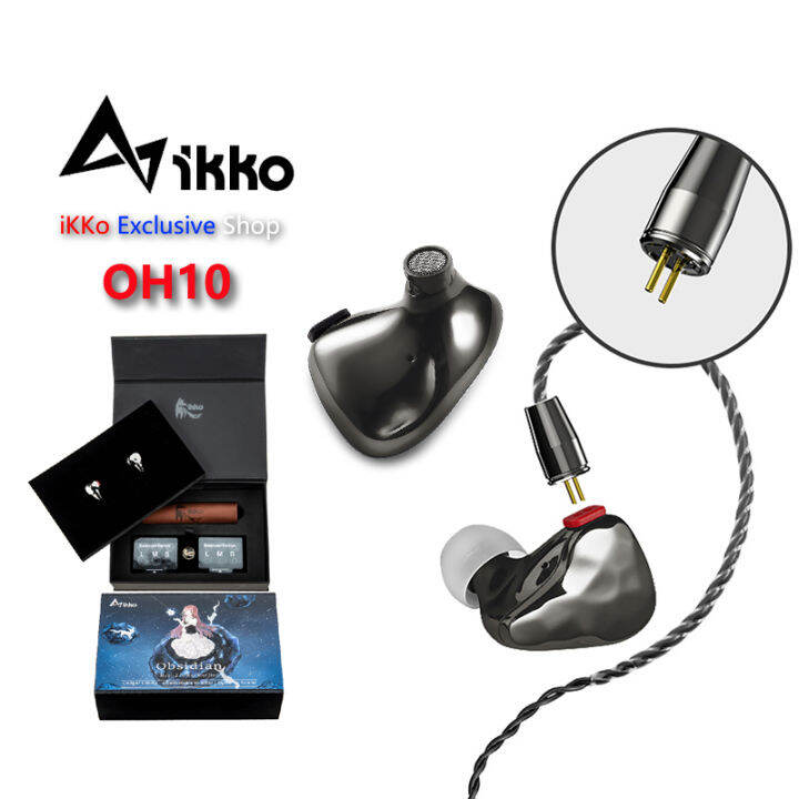 ikko-obsidian-oh10-knowles-33518-1ba-1-dynamic-2ทางไฮบริด2pin-0-78มม-ถอดออกได้-hifi-music-monitor-หูฟังชนิดใส่ในหู