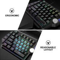 Gamer keyboard hand keyboard mechanical keyboard keycaps number laptop with backlight wired for office Pc gaming accessories