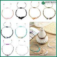 ลูกปัดข้าว HBTRED พลังงานบำบัดแบบธรรมชาติกำไลห้อยจี้โซ่มือปรับได้