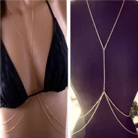 YUNZE ?Ready Stock Women Sexy Fashion Gold Body Belly Waist Chain Bikini Beach Harness Necklace