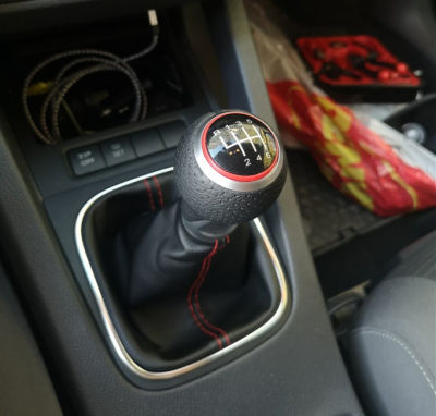 【2023】5 6 Speed Car Level Adapter Gear Stick Shift Knob Leather Boot For V-W Golf 5 MK5 R32 GTD G-TI 2004 2005 2006 2007 2008 2009
