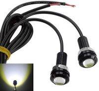 (Pack Of 2)12V 10W Mobil Eagle Eye LED Hari Berjalan Lampu Sekrup Hemat Energi Reverse Lampu-23Mm Mobil kabut DRL Siang Hari Reverse Backu