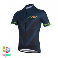 เสื้อจักรยานแขนสั้นทีม Castelli 18 (02) สีน้ำเงินดำลายเขียว