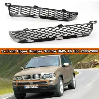 สัมผัสกันชนหน้าย่างล่างบริโภคกระจังหน้าเหมาะสำหรับ BMW 2004-2006 X5 E53ดึงอุปกรณ์เสริมในรถยนต์51117116397 51117116398