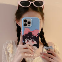 เคสซิลิโคนลายการ์ตูนผู้หญิงโกรธน่ารักสำหรับ iPhone 14 13 12 11 Pro Max Plus X XR XS Max 8 7 Plus + SE 2020กรอบโทรศัพท์มือถือคลุมทั้งหมดตัวปกป้องกล้องถ่ายรูปสไตล์