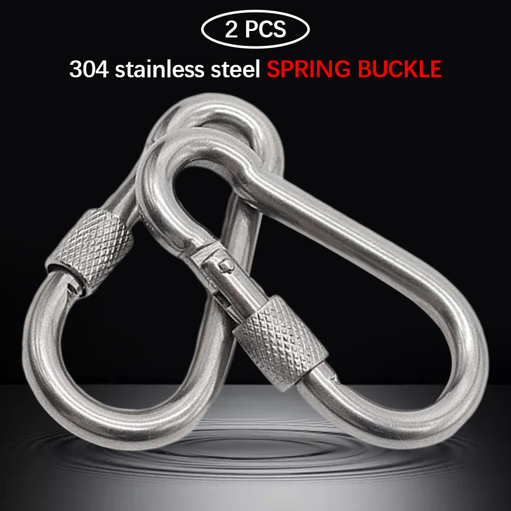 MagiDeal Outdoor Hiking High Strength Nylon Webbing Double Ended Triangular Carabiner Clip Spring Snap Hook