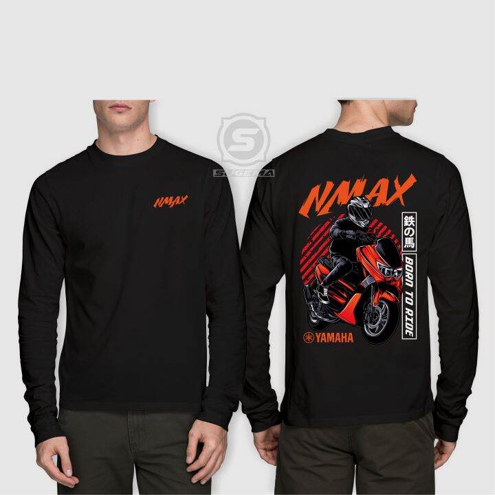 Kaos Yamaha Nmax Born To Ride Lengan Panjang Kaos Motor Nmax Lazada Indonesia 5326