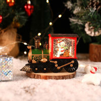 Santa Claus Snowman Christmas Gift Christmas Eve Music Box Train Music Box Crystal Ball Ornaments Table Decoration