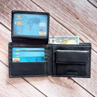 Fashion Genuine Leather Men Wallets Business Men Bifold Wallet Purse with Coin Pocket