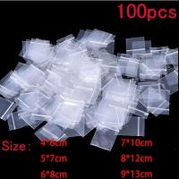 100Pcs Mini Plastic Packaging Bags Small Plastic Zipper Bag Ziplock Bag Jewelry/Food Storage Bag Kitchen Package Bag