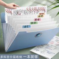 ✹ Multi-layer Storage Folder Box Large-capacity File Bag A4 Test Paper Clip Box Transparent Insert Document Organizer Organ Bag