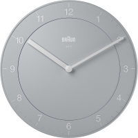 Braun Classic Analogue Wall Clock with Quiet Quartz Movement, Easy to Read, 20cm Diameter in White, Model BC06W, One Size (Option Select)