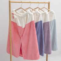 【CC】▬₪❆  Wearable Bathrobe Shower Female Soft Adults Textiles Sauna