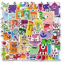 hotx【DT】 10/50pcs Cartoon Anime Numberblocks Stickers Laptop Luggage Cup Graffiti Car Decals Kids