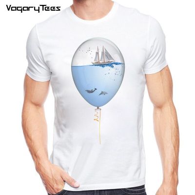 2019 Hot Creative Sealoon T-Shirt MenS Sea In A Balloon Printed T Shirt Summer Hight Quality Hipster Cool Male Basic Tops Tee