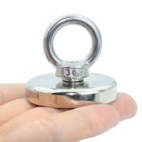 Super Strong Neodymium Fishing Magnets Heavy Duty Rare Earth Magnet with Countersunk Hole Eyebolt for Salvage Magnetic Fishing