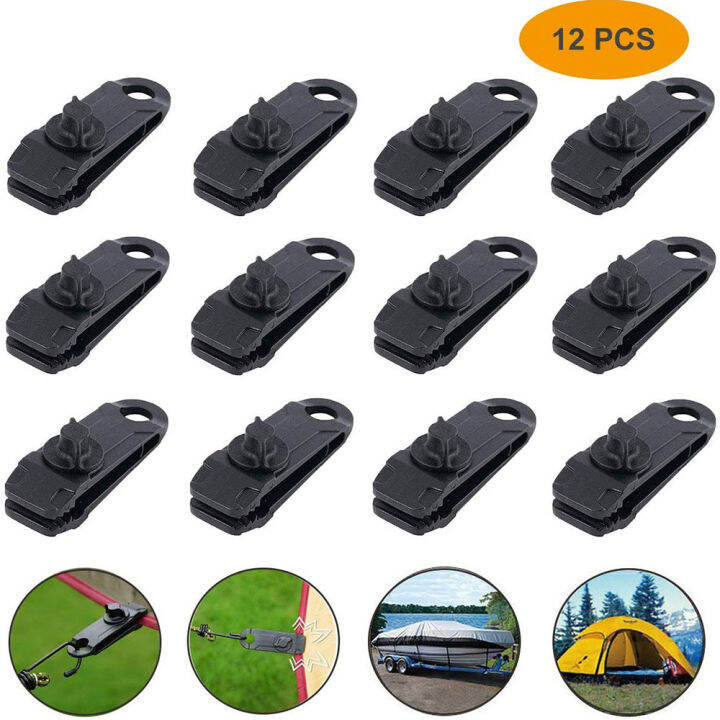 12pcs Tarp Canvas Clips Heavy Duty Lock Grip Clamps Thumb Screw Tent