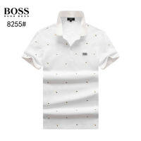 [สินค้ามาใหม่] HUGOS BOSS เสื้อโปโลแขนสั้นผู้ชายเสื้อโปโลธุรกิจคลาสสิกฤดูร้อนผ้าฝ้ายปกเสื้อยืด