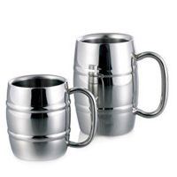 【YF】™  Beer Mug Wall Anti Scalding Big Grip Metal Juice Wine Cup Restaurant