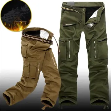 Men Cargo Pants Army Green Big Pockets Decoration Mens Casual