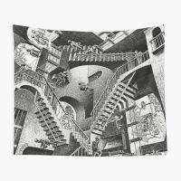 M C Escher Relativity Tapestry Printed Mat Beautiful Hanging Towel Art Blanket Yoga Home Bedspread Colored Decoration Bedroom