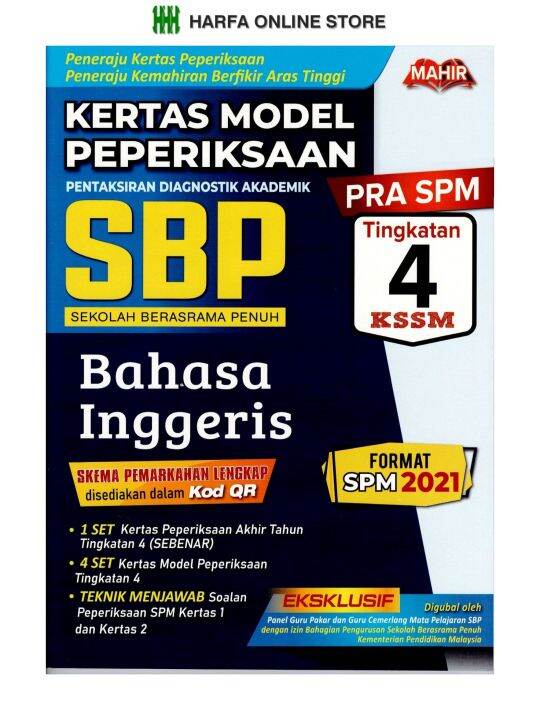 Buku Latihan KSSM Kertas Model Peperiksaan SBP Bahasa Inggeris ...