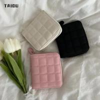 ▨⊙ TAIDU กระเป๋าสตางค์ใบสั้นสไตล์เกาหลีผู้หญิงซิปสั้นกระเป๋าใส่เหรียญนักเรียนกระเป๋าสตางค์ลายปัก