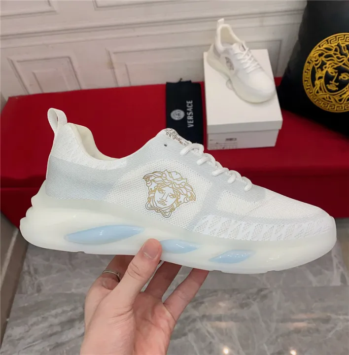 ❤[Actual Picture/In Stock] ❤ High Quality Original Versace Men's Sneakers  Mesh Breathable Comfortable Men's Casual Shoes Fashion White Men's Walking  Shoes | Lazada PH