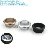 4Pcs Matte Black Chrome Coffee Copper Zinc Desk Table Desktop Grommet Flange Cable Outlet Tidy Wire Hole Cover Wire Management