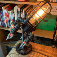 【Hot Sale Item】Steampunk Lamp Rocket Shape Decorative Functional Retro Lamp Industrial for Living Room Hotel C