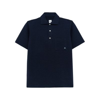 TAKEO KIKUCHI เสื้อโปโล DELAVE TEXTURED JERSEY POLO SHIRT