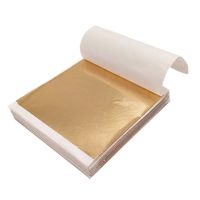 ▬♝ 100/200 Sheets Imitation Gold Foil Paper Leaf Gilding DIY Art Nail Sequins Craft Epoxy Resin Tin Foil Birthday Party Decoration