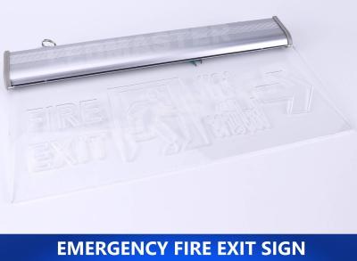 ป้ายทางหนีไฟ led ป้ายอะคีริคพื้นใส 1 ด้าน ข้อความ Fire Exit ทางหนีไฟ คนวิ่ง ลูกศรชี้ทางขวา ป้ายทางหนีไฟสามารถสำรองไฟ 3-5 ชม. มาตรฐานมอก.1955 ชนิดเเขวน ชนิดลอย 220V จำนวน 1 ป้าย