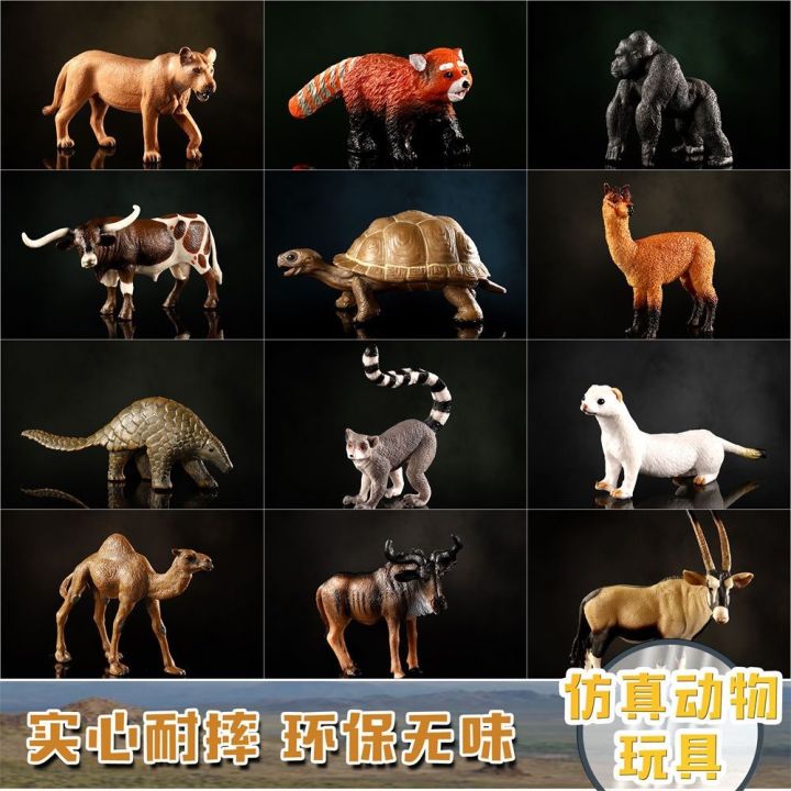 madge-le-animal-model-of-land-tortoise-pangolin-wildebeest-alpaca-antelope-furnishing-articles-children-simulation-animal-toys