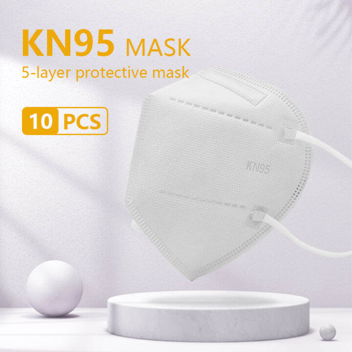 KN95 black and white builtin 5 layers of 10 pieces/package original 5