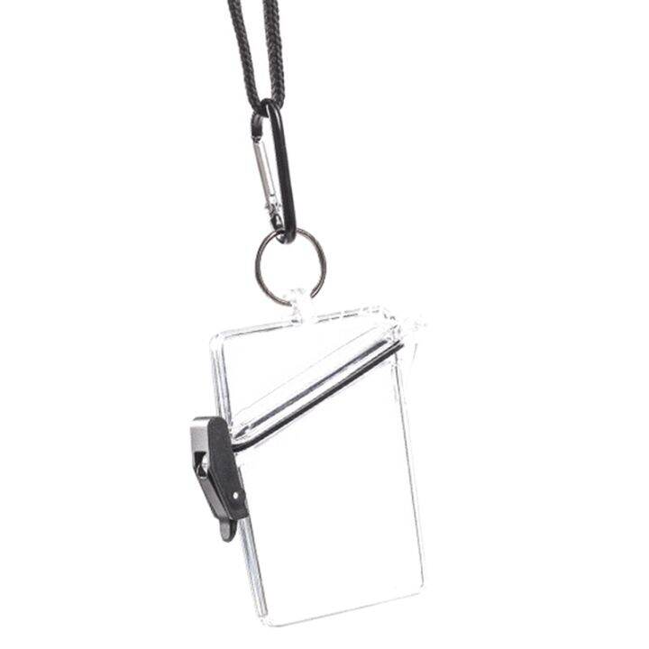 6-pack-waterproof-id-card-badge-holder-case-clear-waterproof-sports-case-case-lanyards-for-id-amp-keys-cards-locker-dry-box